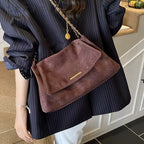Bolsa Feminina Tiracolo em Suede Sintético Estilo Camurça Maya