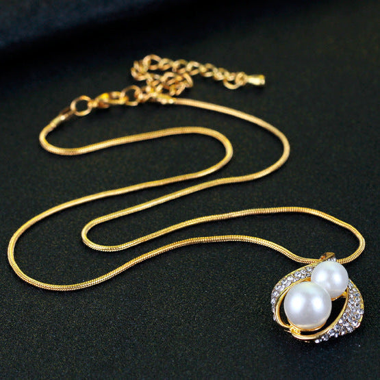 KIT Colar + Brincos + Anel com Zircônias Blooming Pearl Banhado a Ouro 18K