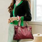 Bolsa Feminina Grande Couro Legítimo Estilo Tote Sarah
