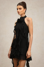 Vestido sem Mangas com Decote Halter, Exclusivo e Detalhe em Laço