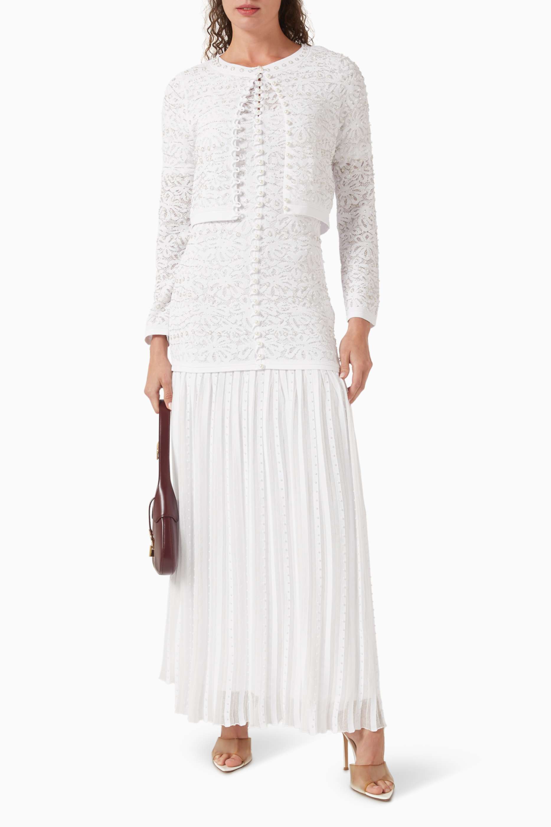 Vestido e Casaco Cardigan Bordado Luxo Azul Serenity – Elegância e Sofisticação em Cada Detalhe