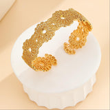 Bracelete Palace Lace Floral Banhada a Ouro 14K
