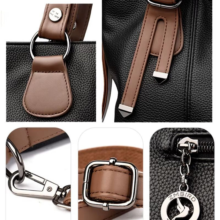 Bolsa Feminina Grande Couro Legítimo Estilo Tote Sarah