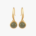 Brinco com Pedra Jade Jade Elegance Banhados a Ouro