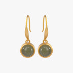 Brinco com Pedra Jade Jade Elegance Banhados a Ouro