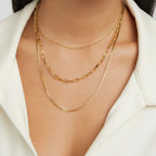 Colar Três Camadas Golden Layers Banhado a Ouro 18K