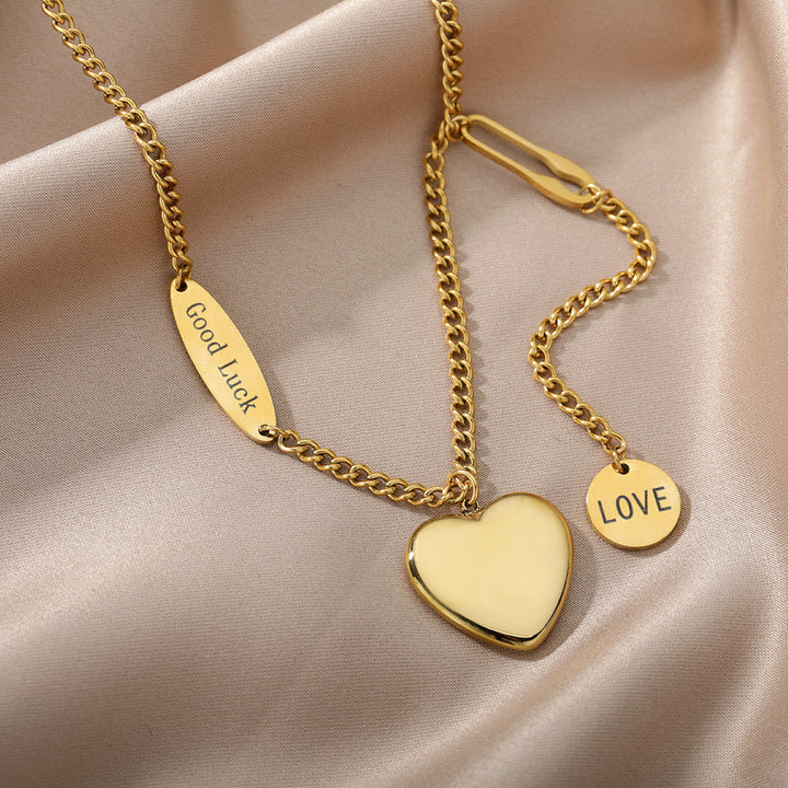 Colar Pingente de Coração One Heart Banhado a Ouro 18K