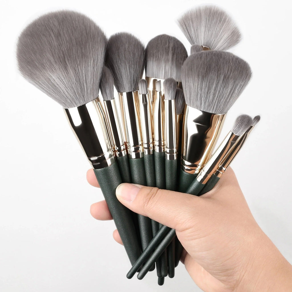 Kit 14 Pincéis de Maquiagem Profissional