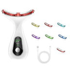 Massageador Facial e de Pescoço com 7 Modos de Luz LED