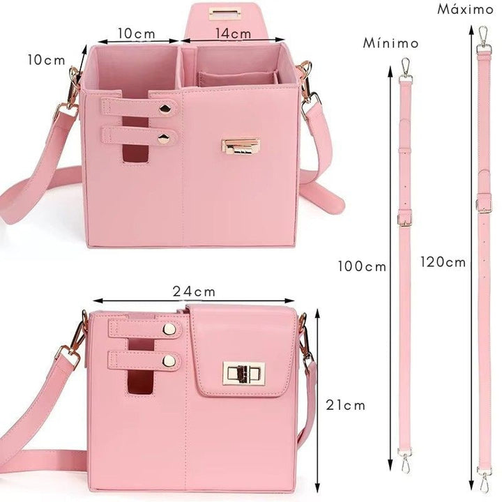 Bolsa Feminina Porta Copos Estilo Maleta Bruges