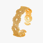 Bracelete Palace Lace Floral Banhada a Ouro 14K