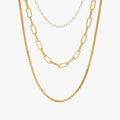 Colar Três Camadas Golden Layers Banhado a Ouro 18K