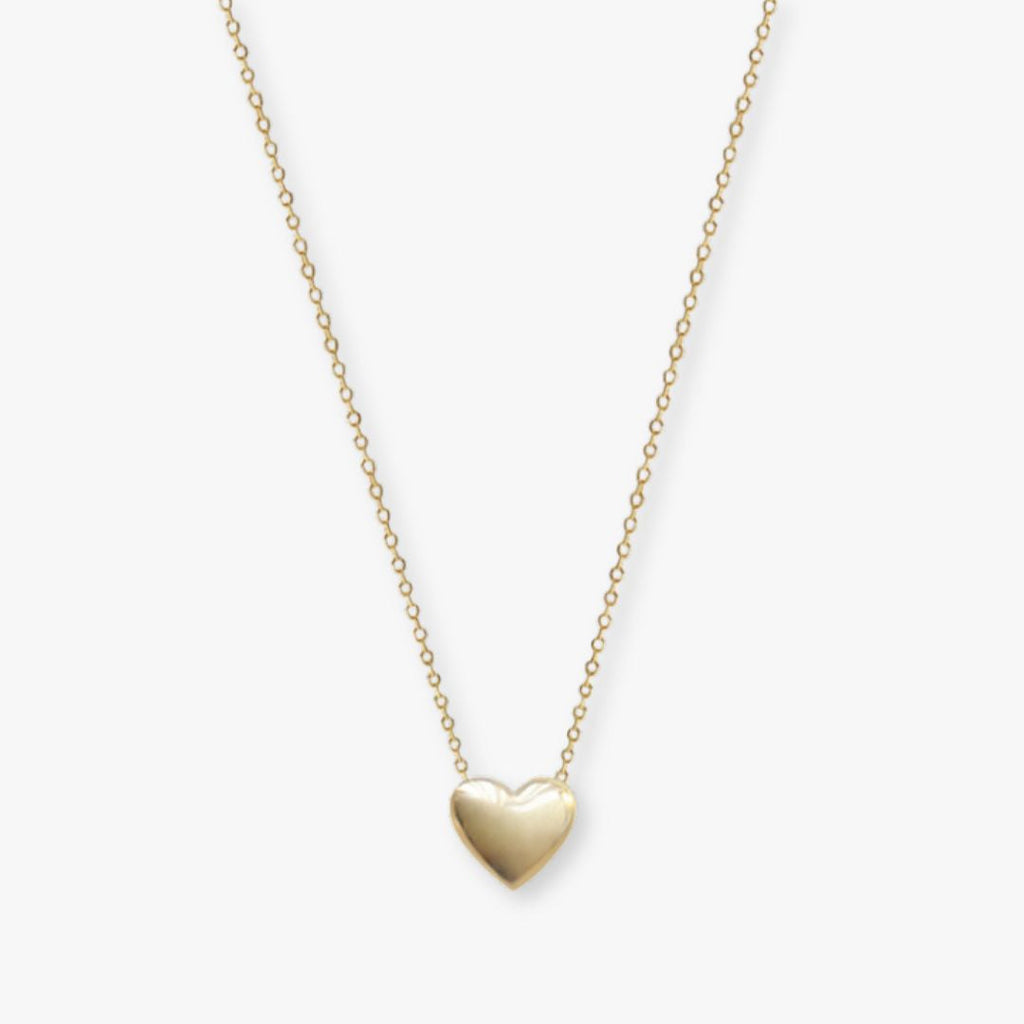 Colar Heart Shine Pingente de Coração Prata 925 Banhada a Ouro 14K