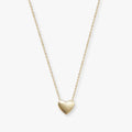 Colar Heart Shine Pingente de Coração Prata 925 Banhada a Ouro 14K