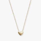Colar Heart Shine Pingente de Coração Prata 925 Banhada a Ouro 14K