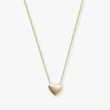Colar Heart Shine Pingente de Coração Prata 925 Banhada a Ouro 14K