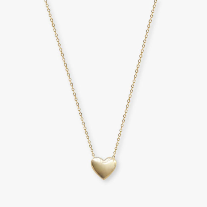 Colar Heart Shine Pingente de Coração Prata 925 Banhada a Ouro 14K