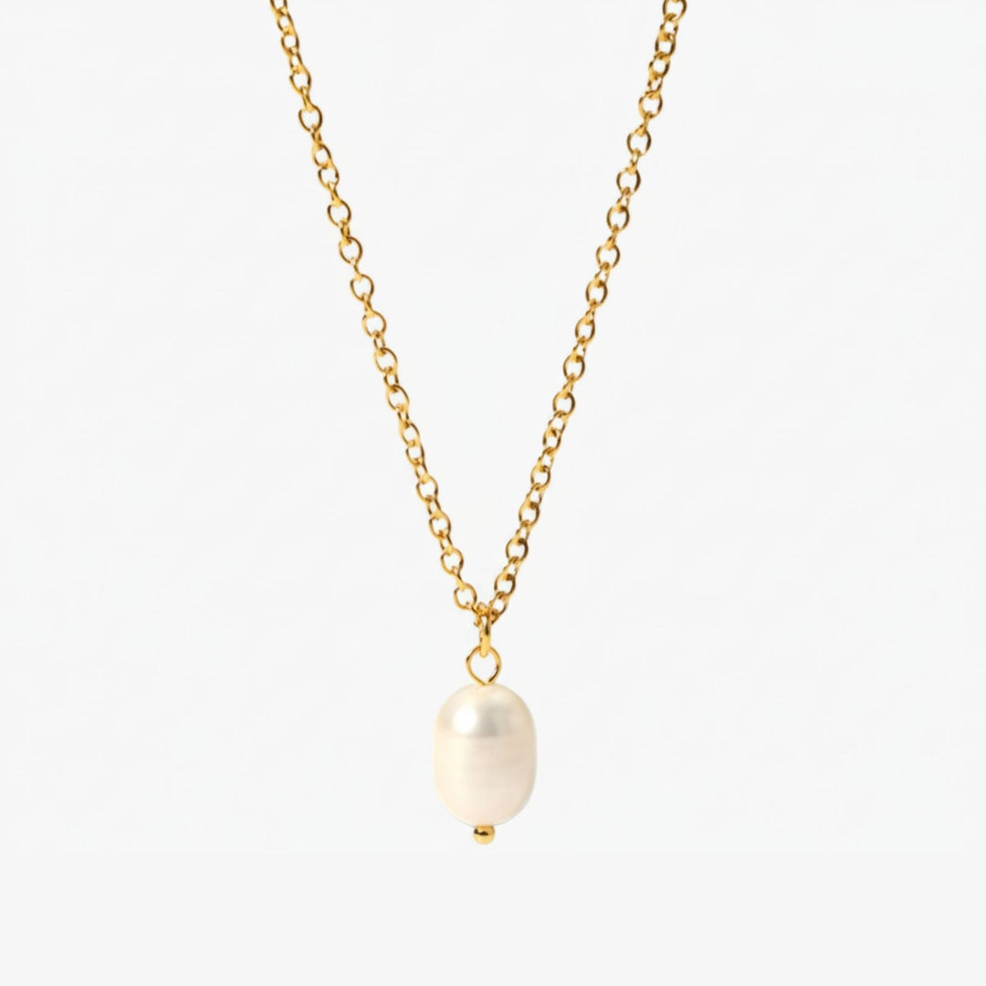 Colar Pingente Pérola Pearl Essence Banhado a Ouro 18K