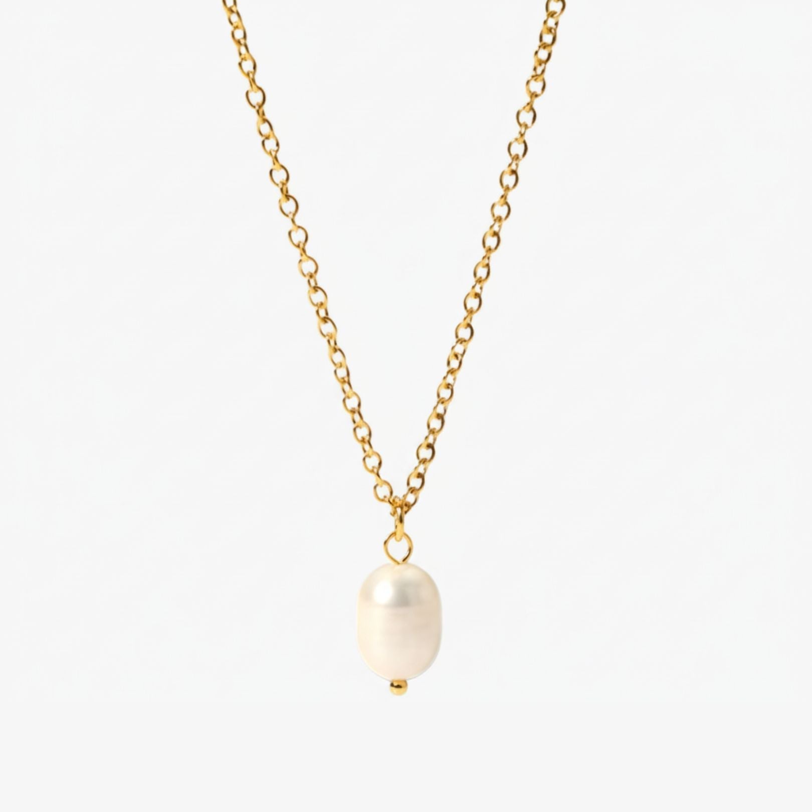 Colar Pingente Pérola Pearl Essence Banhado a Ouro 18K