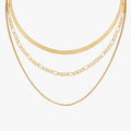Colar 3 Camadas Trinity Layers Banhada a Ouro 18K