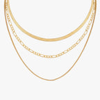 Colar 3 Camadas Trinity Layers Banhada a Ouro 18K