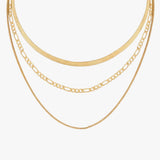 Colar 3 Camadas Trinity Layers Banhada a Ouro 18K