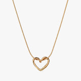 Colar Minimalista Pingente Coração Vazado • Hollow Heart
