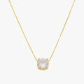Colar com Ponto de Luz em Zircônia Solitaire Glow Banhado a Ouro