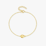 Pulseira Cravejada com Zircônias Prata 925 Banhada a Ouro 18K