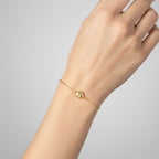 Pulseira Cravejada com Zircônias Prata 925 Banhada a Ouro 18K