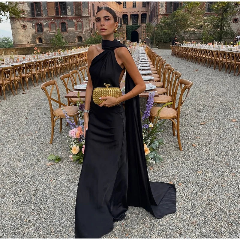 Vestido Longo Elegante com Alça de Fita – Lolita