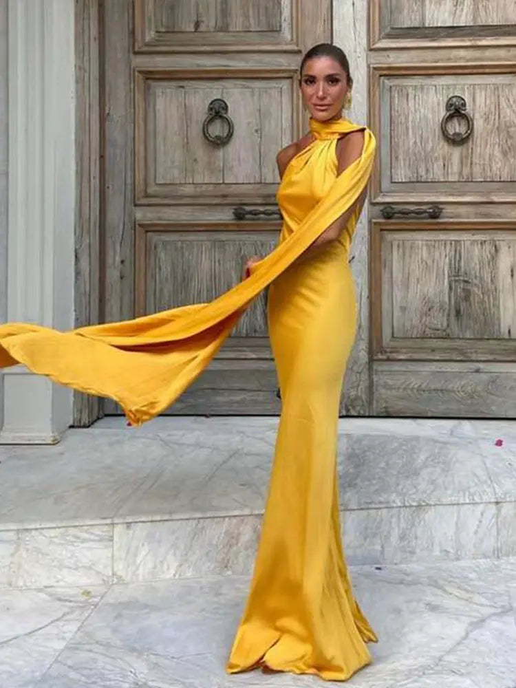Vestido Longo Elegante com Alça de Fita – Lolita
