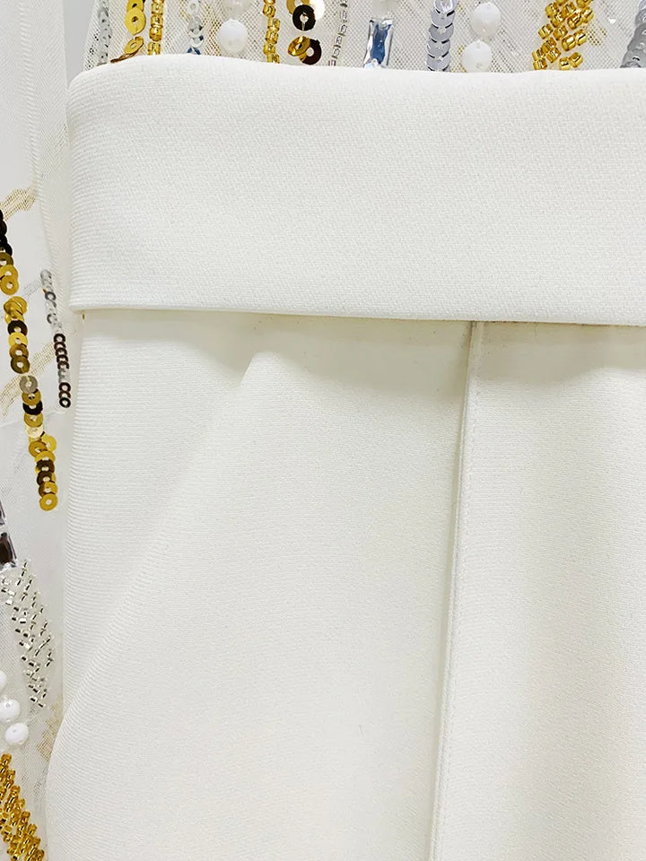 Macacão de Luxo Peça Exclusiva com Pedraria Bordada à Mão