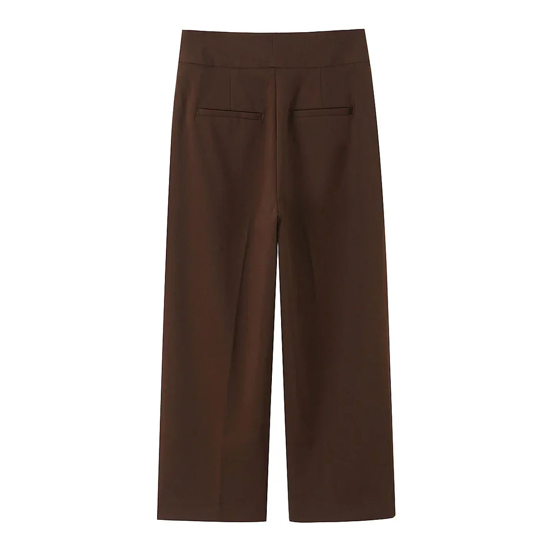 Conjunto de Alta Sastria com Colete Alongado, Faixa Regulável e Calça Fluida