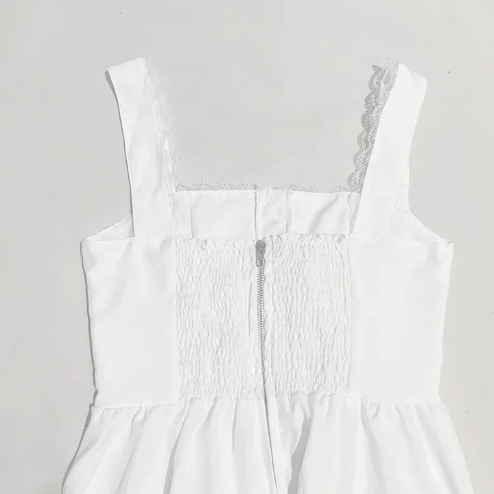 Vestido Elegante de Verão com Decote Quadrado - Leveza e Sofisticação