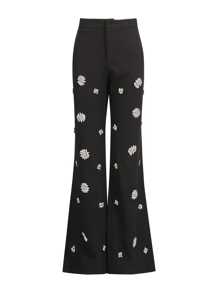 Conjunto de Alfaiataria Escultural com Blazer e Calça com Cristais