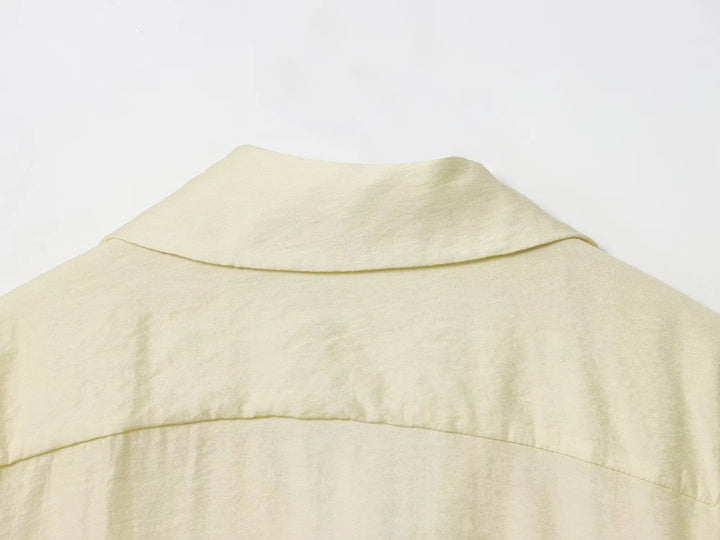 Camisa Elegante de Manga Longa – Modelagem Solta e Minimalista
