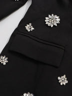 Conjunto de Alfaiataria Escultural com Blazer e Calça com Cristais