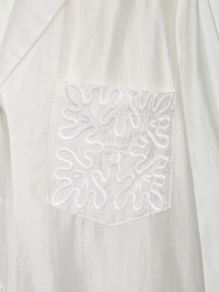 Camisa Elegante de Manga Longa – Modelagem Solta e Minimalista