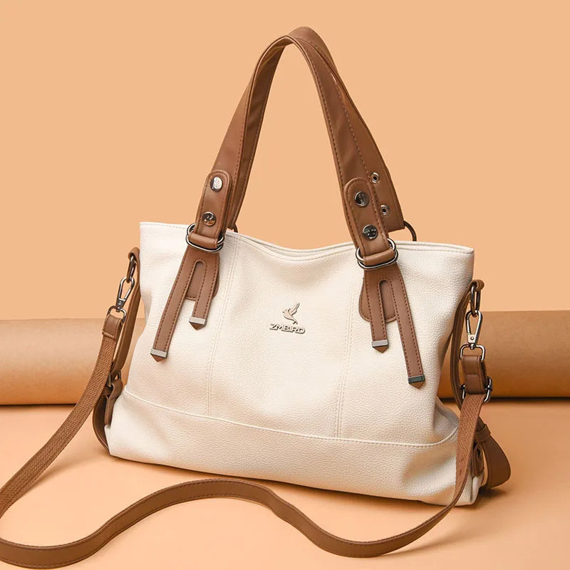 Bolsa Feminina Grande Couro Legítimo Estilo Tote Sarah