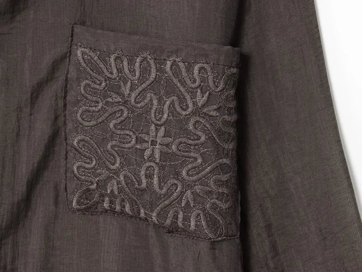 Camisa Elegante de Manga Longa – Modelagem Solta e Minimalista