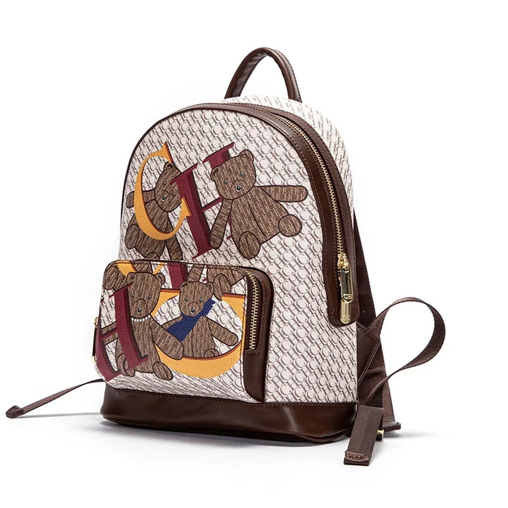 Mochila CHCh Feminina Premium com Design Exclusivo e Detalhe Artístico