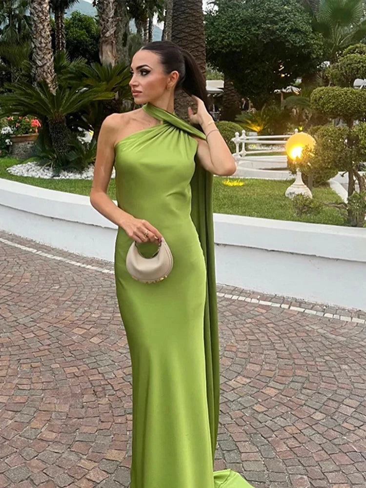 Vestido Longo Elegante com Alça de Fita – Lolita