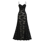 Vestido Longo Renda Floral Exclusiva e Caimento Fluido de Luxo