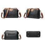 Bolsa Feminina Tiracolo Crocodilo Serife