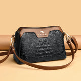 Bolsa Feminina Tiracolo Crocodilo Serife