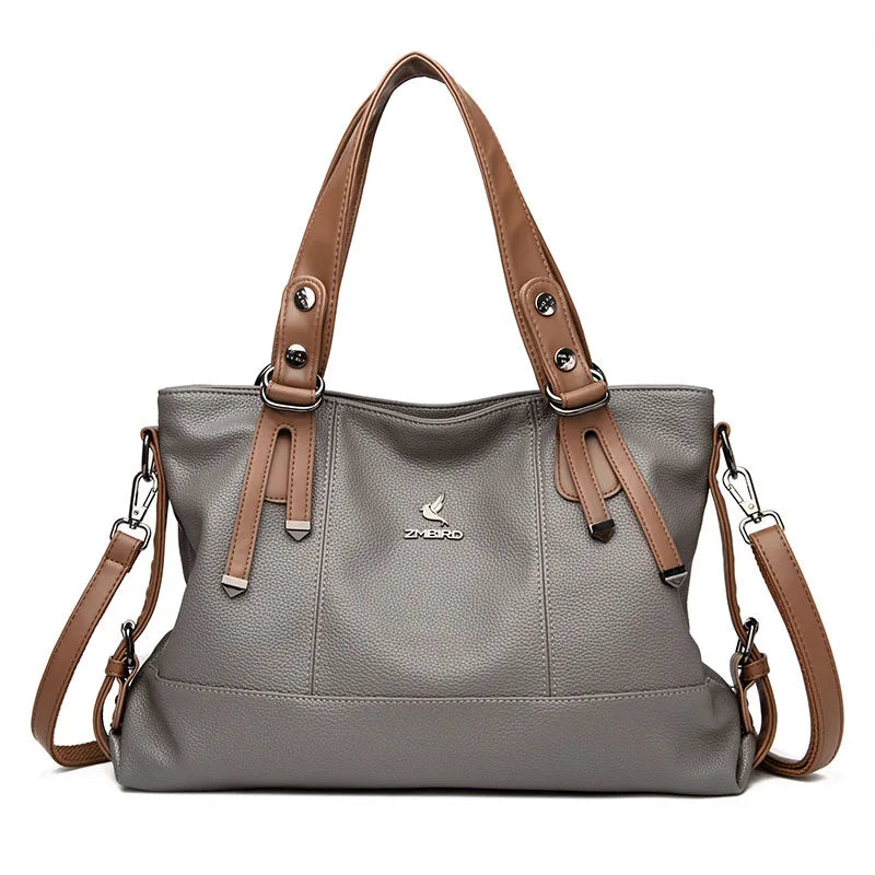 Bolsa Feminina Grande Couro Legítimo Estilo Tote Sarah
