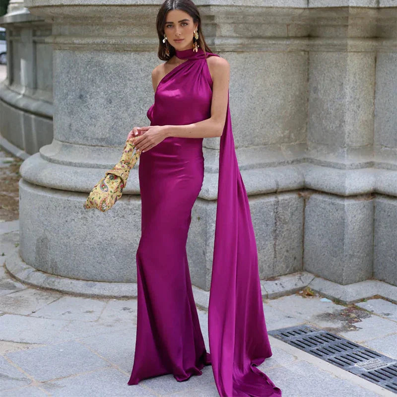 Vestido Longo Elegante com Alça de Fita – Lolita