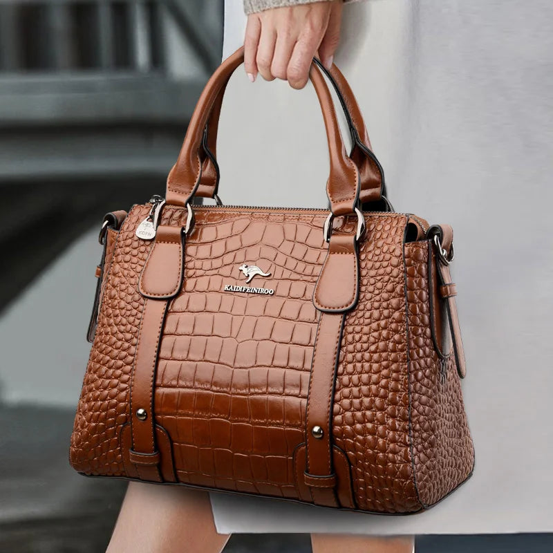 Bolsa Feminina Tiracolo Crocodilo Olívia