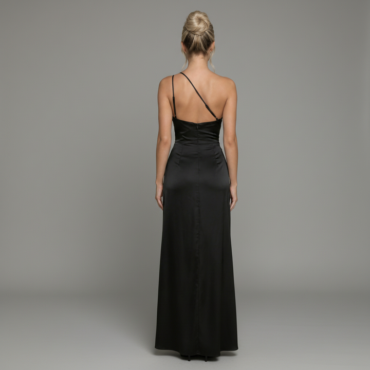 Vestido Longo Feminino Starlight de Um Ombro Só para Festas e Eventos